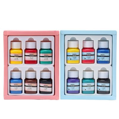 Water-resistant 6Colors 30ML Tube Acrylic Paint set color Nail glass Art Painting paint for fabric Drawing Tools For Kids DIY