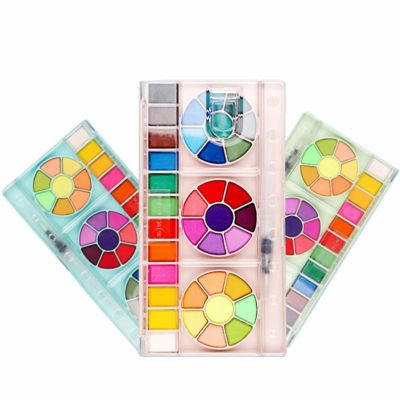 36 color solid watercolor paint set painting portable pigment