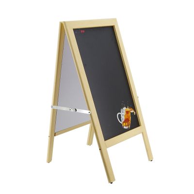Advertising 4C Printing Double Side Chalk Blackboard White Board Easel with Wooden Stand