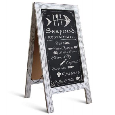 Restaurant Wedding Display Wood Stand Drawing Paint Foldable Chalkboard Easel