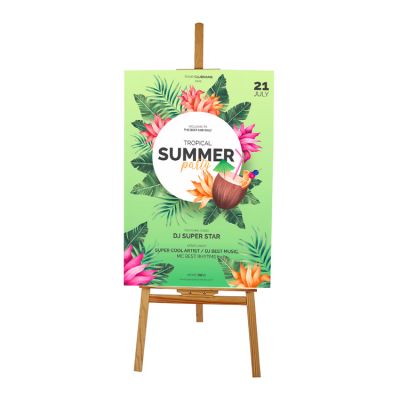 supplier modern foldable wooden easel banner stand