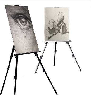 Height Adjustable Folding Artist Display Light Weight Metal Drawing Tripod Painting Easel Stand