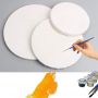 2021 best selling round-shaped cotton stretched canvas mini art canvas panels for artist paintings