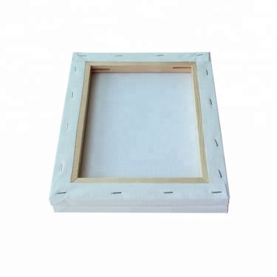 Professional 30*60cm 280g cotton blank fabric mini stretched canvas with 1.8 *3.0cm pine wood bar