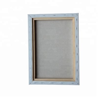 Wholesale 50*60cm 360G gallery linen canvas deep stretched canvas with 3.0*3.0cm pine wood bars