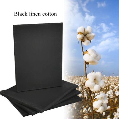 Wholesale Art Suppliers 280g Pure Cotton Black Wooden Stretched Canvas Panel for Oil or Acrylic Painting