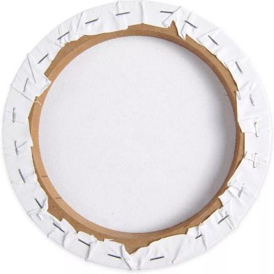 Trending 2021 Custom Size 15/20/25cm Round Blank Cotton Stretched Canvas with MDF Frame for Painting