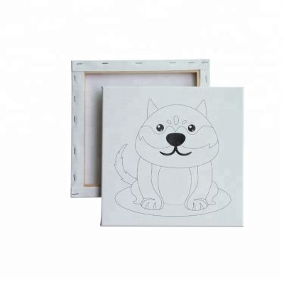 Wholesale Customized Cotton Pre-printed Stretched Canvas DIY Oil Art Painting By Numbers with Canvas and Frame