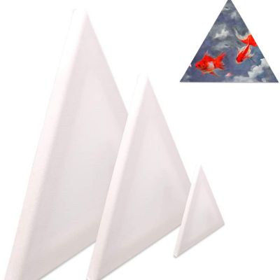 2021 New Blank 280g Cotton Custom Shape Mini Round Oval Triangle Shaped Stretched Canvas with Frame