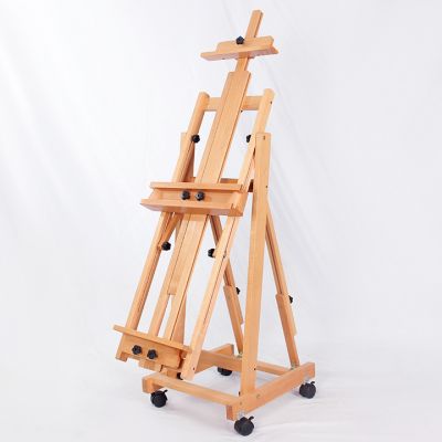 Sell high quality professional painting easel wooden studio easel with small storage box