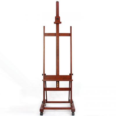 Factory direct sale beech wood floor art studio easel with wheels