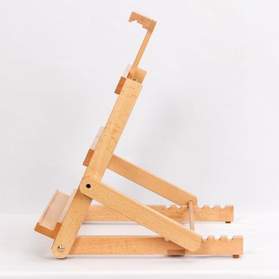 High quality tabletop wooden portable tabletop easel with adjustable Angle for kids