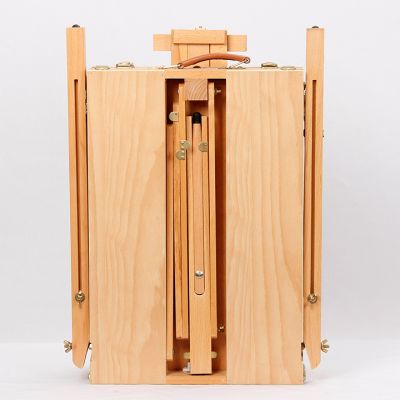 High quality wood French easel with painting storage box
