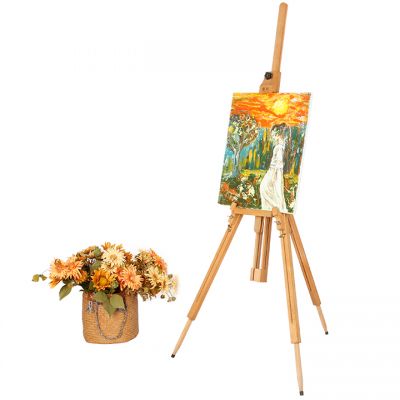 High quality wooden portable easel for outdoor tripod art painting easel