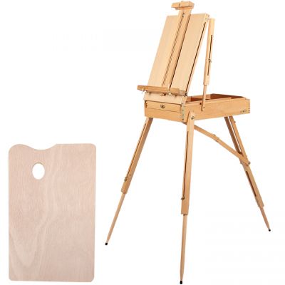 French Easel Painting Box Wooden sketch easel/stand for painting and display tripods
