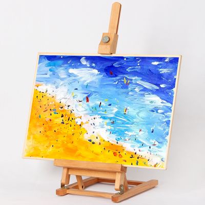 Wooden beech desktop easel portable folding mini-easel table small wholesale easel