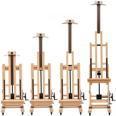 Multi-functional solid wood professional large easel art students special wooden lifting easel