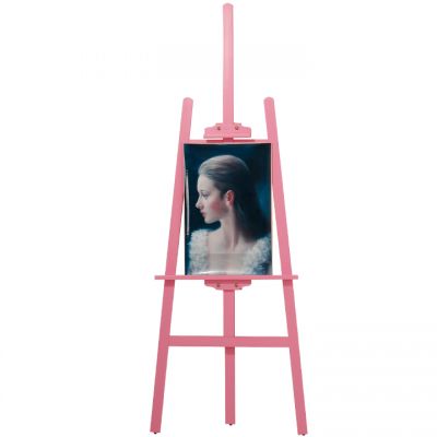 Factory direct pink girl triangle easel, can be used as advertising display easel