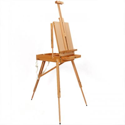 High quality French easel with storage box tripod standing easel