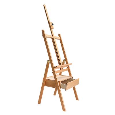 Painting drawing wooden drawer type design easel set with locker