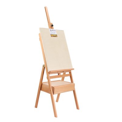 New product Amazon selling beech wood art easel with drawers for painting students