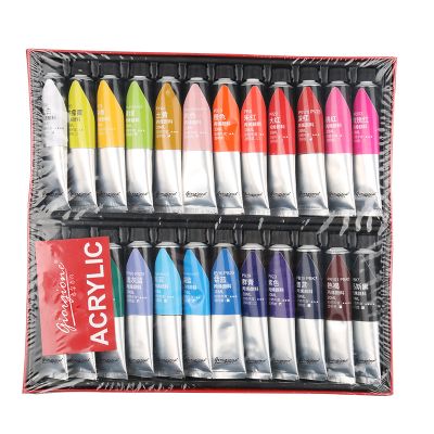 2021 new special 24 colors 20ml aluminum tube acrylic paint set for artist painting