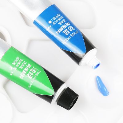 Factory direct sale 24 colors 20ml aluminum tube acrylic paint set for artist painting