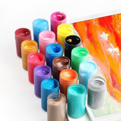 Amazon Painting Material 24 Color Acrylic Paint Set 25ml Bottled Jar Free 3 Painting Pens Can Be Washed