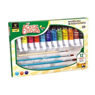 Wholesale In Stock Best Selling Non-toxic 12 Colours Art Fabric Color Paint