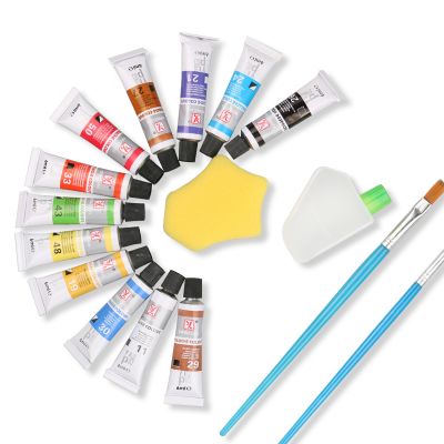 12 Colors 12ml Aluminum Tubes Gouache Acrylic Watercolor and Oil Painting Set With Free Gifts