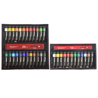 New Style Neutral Packing 12 Colors 12ml Aluminum Tubes Acrylic Painting Set