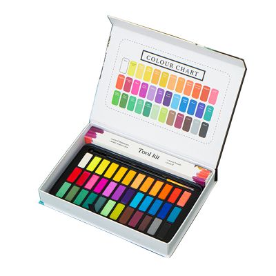 2020 New Hot Sale 36 Colors High Quality Solid Watercolor Tin Box Set With Free Gifts