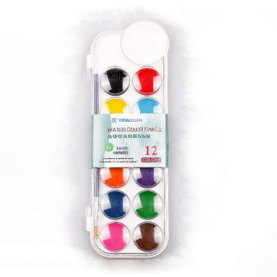 Wholesale High Quality Washable 12 Colors Dry Water Color Cake For Aquarelle
