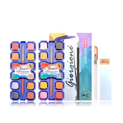 38 Color Set Solid Watercolor Paint Set