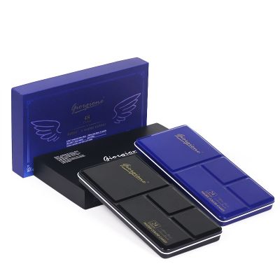 High Quality 48 Colors Water color Cake Solid Watercolor Paint Set Free Gifts Tin Box