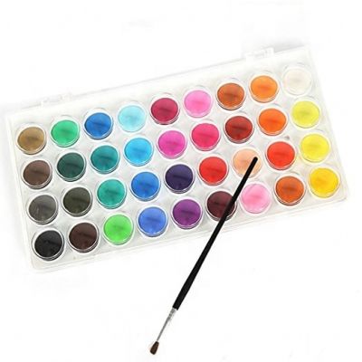 Factory wholesale 36 colors premium solid Non-toxic watercolor paint set