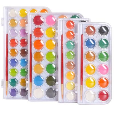 Non-toxic 12/16/24/36 Colors Watercolor Paint Water Color Paint Set For Artist Painting