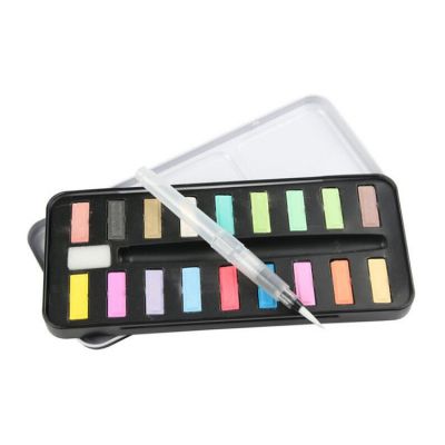 Factory direct sale 18 colors solid watercolor paint vivid colors water color