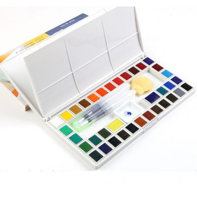 Premium Quality Bright Colors 18/24/36colors Watercolor Solid Paint with 1 Piece Water Brush Pen