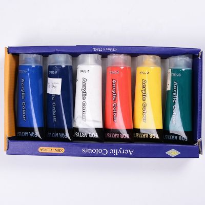 EN71Amazon Hot Sale 6 Colors Acrylic Paint For Watercolor Paint