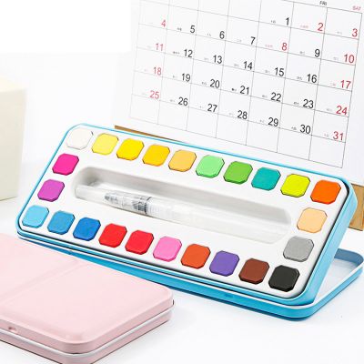 Wholesale 24colors Soluble Solid Water Color Paint Cake Cheap Fancy Watercolor Paint Pigment