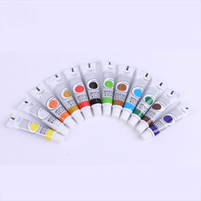 Non toxic And Vibrant Colors Acrylic Paint 12color 9/12ml Sets for Children