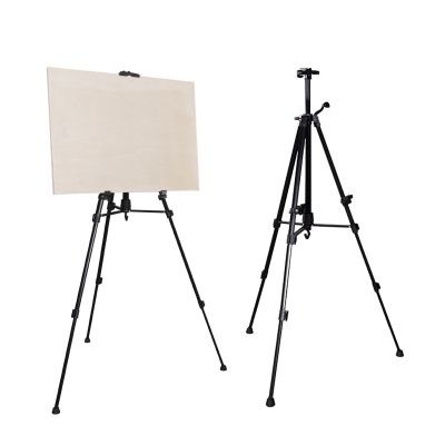 Black metal sketch easel artist aluminum alloy easel watercolor painting easel painting set