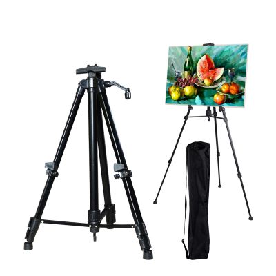 Multi-functional metal easel gouache painting practice easel folding lift aluminum easel