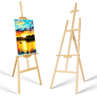 68.8 inches adjustable wood easel with drawing learning easel painting easel