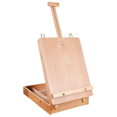 quality artist sketching box Natural Wood table top easel painting and drawing wood table easel