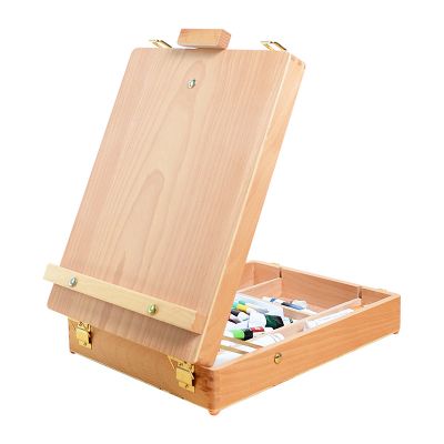 Portable Adjustable 8K 4K drawing board Solid Wood oil painting tabletop Easel box