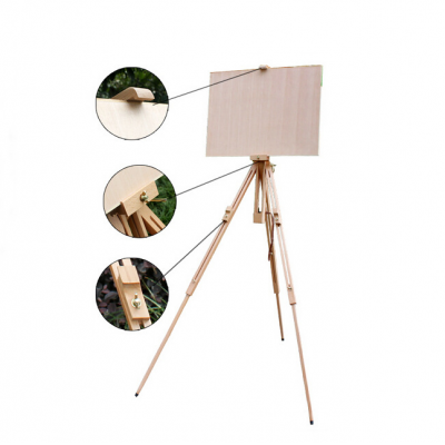 New Products Amazon Hot Sale Portable Folding 1.85m Beech Artist Easels for Painting