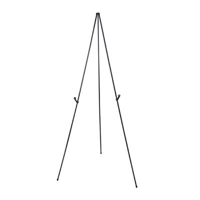 Portable aluminum tripod easel for art students, black high-quality glossy sketching stand