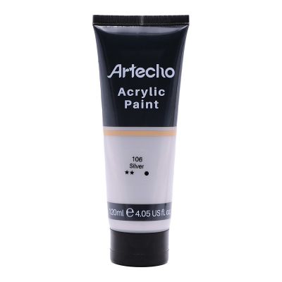 Acrylic Paint for Art Paints, Decorate, Silver 4.05 Ounce/120ml Acrylic Paint Supplies for Wood, Fabric, Crafts, Canvas